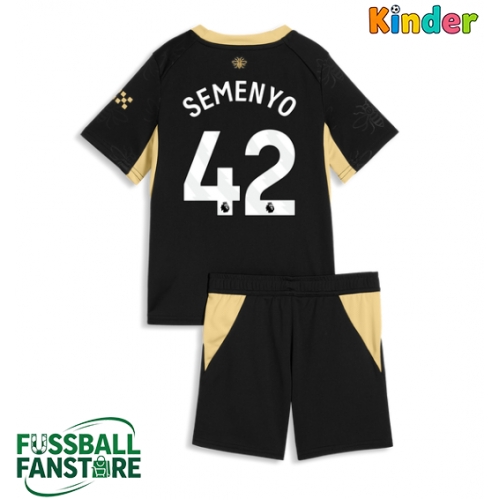Manchester City Antoine Semenyo #42 Replik Auswärtstrikot Kinder 2026-27 Kurzarm (+ Kurze Hosen)